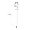 BALIZAS Big Blind - Post & Bollard Outdoor Lights