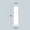 AMELIA 400 GREY - Post & Bollard Outdoor Lights