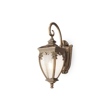 FLEUR Gold/Black Outdoor Wall - Traditional Outdoor Lanterns