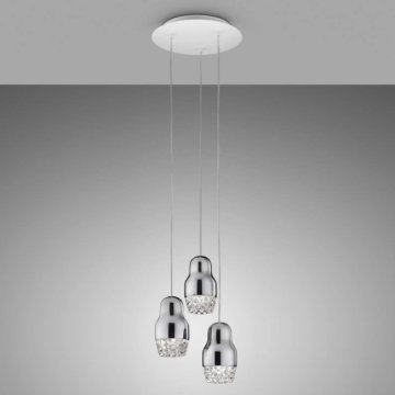 FEDORA 3 CHROME s - Suspension-Pendant Lights