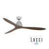 Lucci Air WHITEHAVEN Brushed Chrome/Dark Koa NL fan - Ceiling Fans