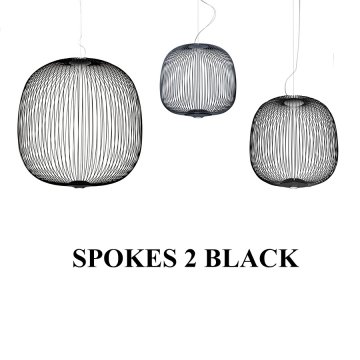 SPOKES 2 BLACK - Suspension-Pendant Lights