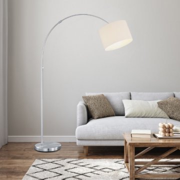 HOTEL CURVED WHITE f - Floor Lamps