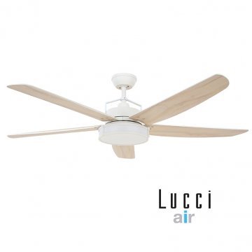Lucci Air LOUISVILLE White/Oak Fan - Ceiling Fans