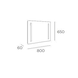 REFLEX RECTANGULAR MIRROR - Καθρέφτες Μπάνιου Με Φως