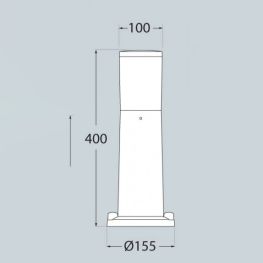 AMELIA 400 GREY - Φωτιστικά Δαπέδου Εξωτερικού Χώρου