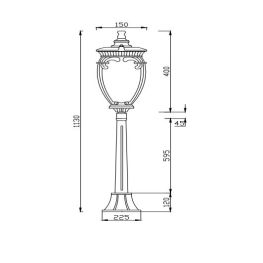 FLEUR Bronze-Antique Outdoor Landscape BIG - Επιδαπέδια Φανάρια Εξωτερικού Χώρου