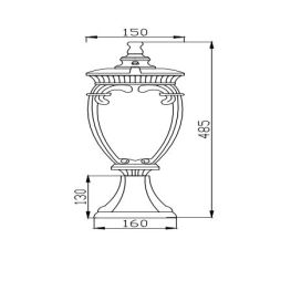 FLEUR Bronze-Antique Outdoor Landscape - Επιδαπέδια Φανάρια Εξωτερικού Χώρου