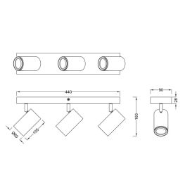 MARLEY TRACK-3 WOOD NICKEL - Σποτ Ράγας - Ράγες Με Σποτάκια