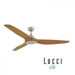 Lucci Air AIRFUSION Type A Brushed Chrome Teak NL fan - Ανεμιστήρες Οροφής