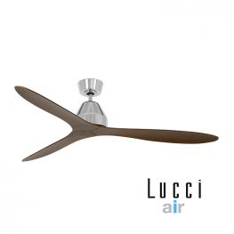 Lucci Air WHITEHAVEN Brushed Chrome/Dark Koa NL fan - Ανεμιστήρες Οροφής