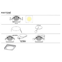 PHANTON DOWNLIGHT WHITE 02 - Χωνευτά Φωτιστικά Οροφής LED