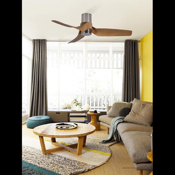 Lucci Air NAUTICA BRUSHED CHROME/TEAK DC Fan