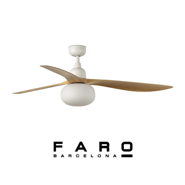 OUTWOOD L WHITE/LIGHT OAK FAN
