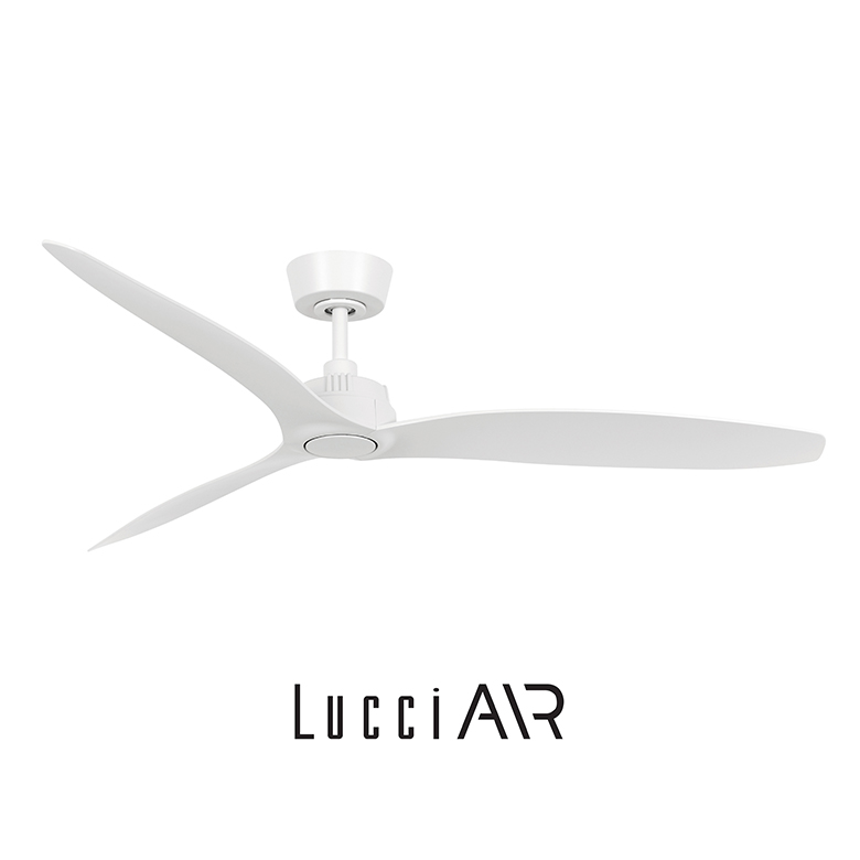 LUCCI AIR FARRON White ανεμιστήρας οροφής λευκός με 3 πτερύγια και DC μοτέρ για εσωτερικούς και ημιυπαίθριους χώρους