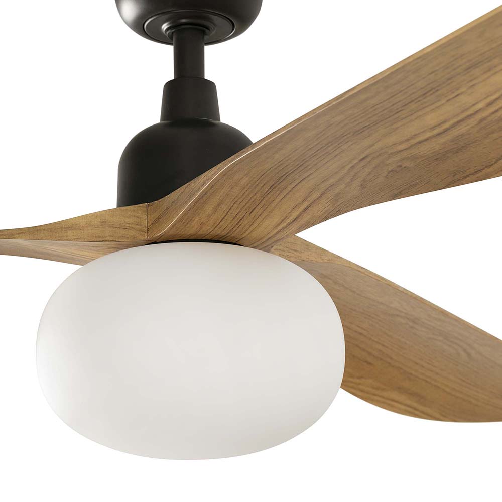 OUTWOOD L DARK BROWN/OAK FAN