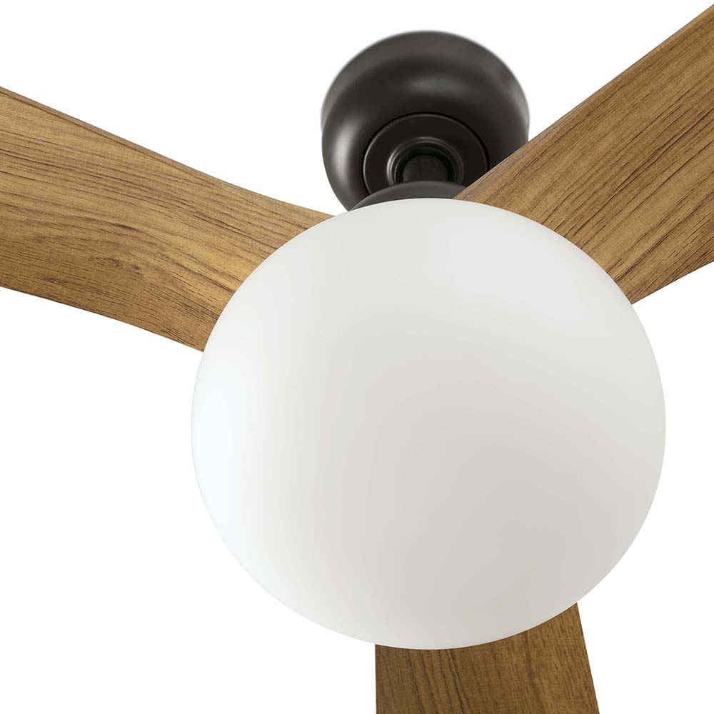 OUTWOOD L DARK BROWN/OAK FAN