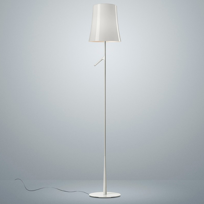 Foscarini Birdie Floor – Επιδαπέδιο φωτιστικό H150 cm σε 4 χρώματα, polycarbonate αμπαζούρ και μεταλλική βάση, design Palomba