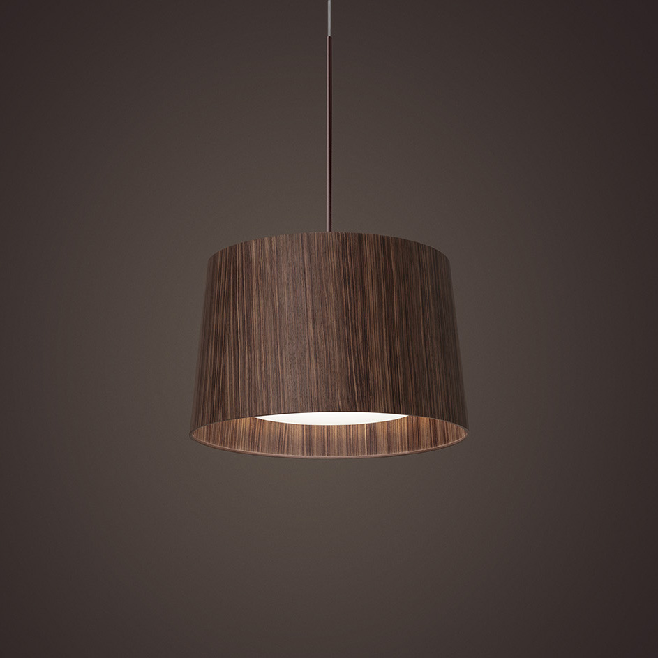 Foscarini Twiggy Wood Rosewood κρεμαστό φωτιστικό σε σκούρο καφέ ξύλο – design Marc Sadler