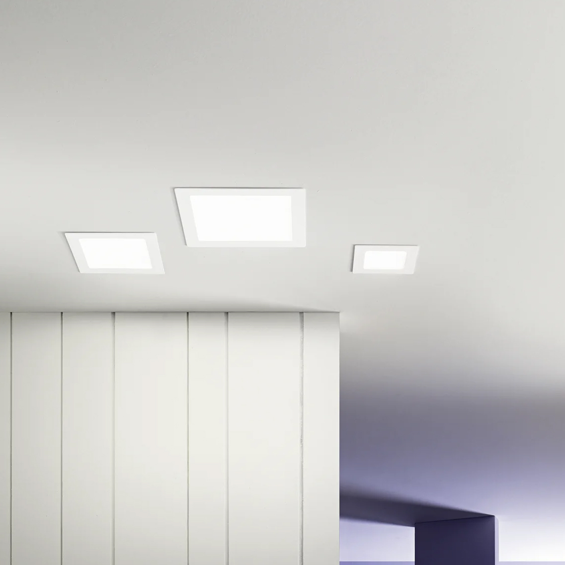 FLAP CCT Intec Lighting – Λευκό Τετράγωνο Χωνευτό LED Φωτιστικό Οροφής Ψευδοροφής με Επιλογή Θερμοκρασίας Φωτός
