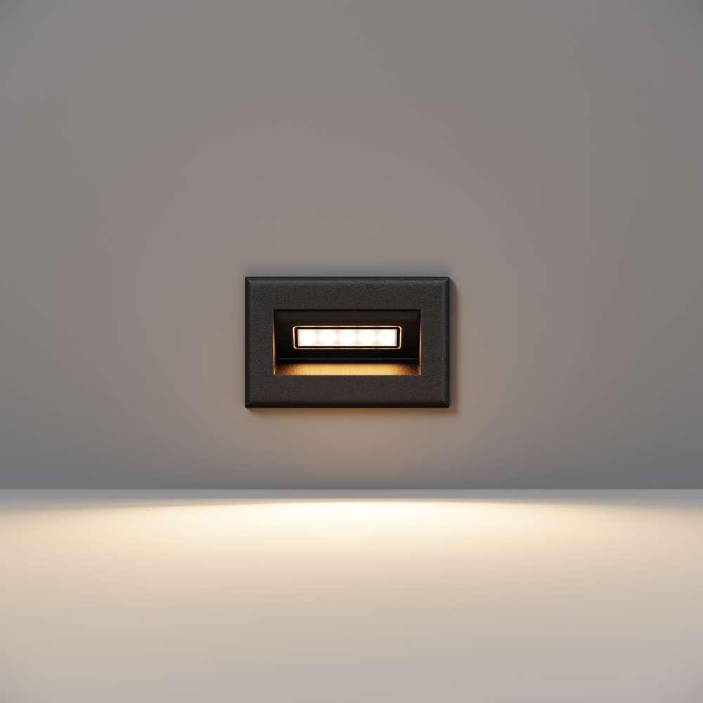 Χωνευτό φωτιστικό σκαλοπατιών Maytoni Bosca White LED 3W με λευκό μεταλλικό πλαίσιο, φωτισμό 3000K και προστασία IP65