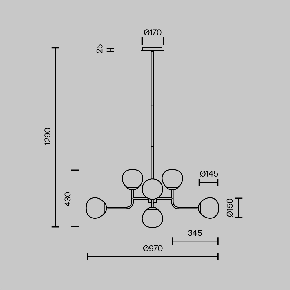 ERICH NICKEL CHANDELIER