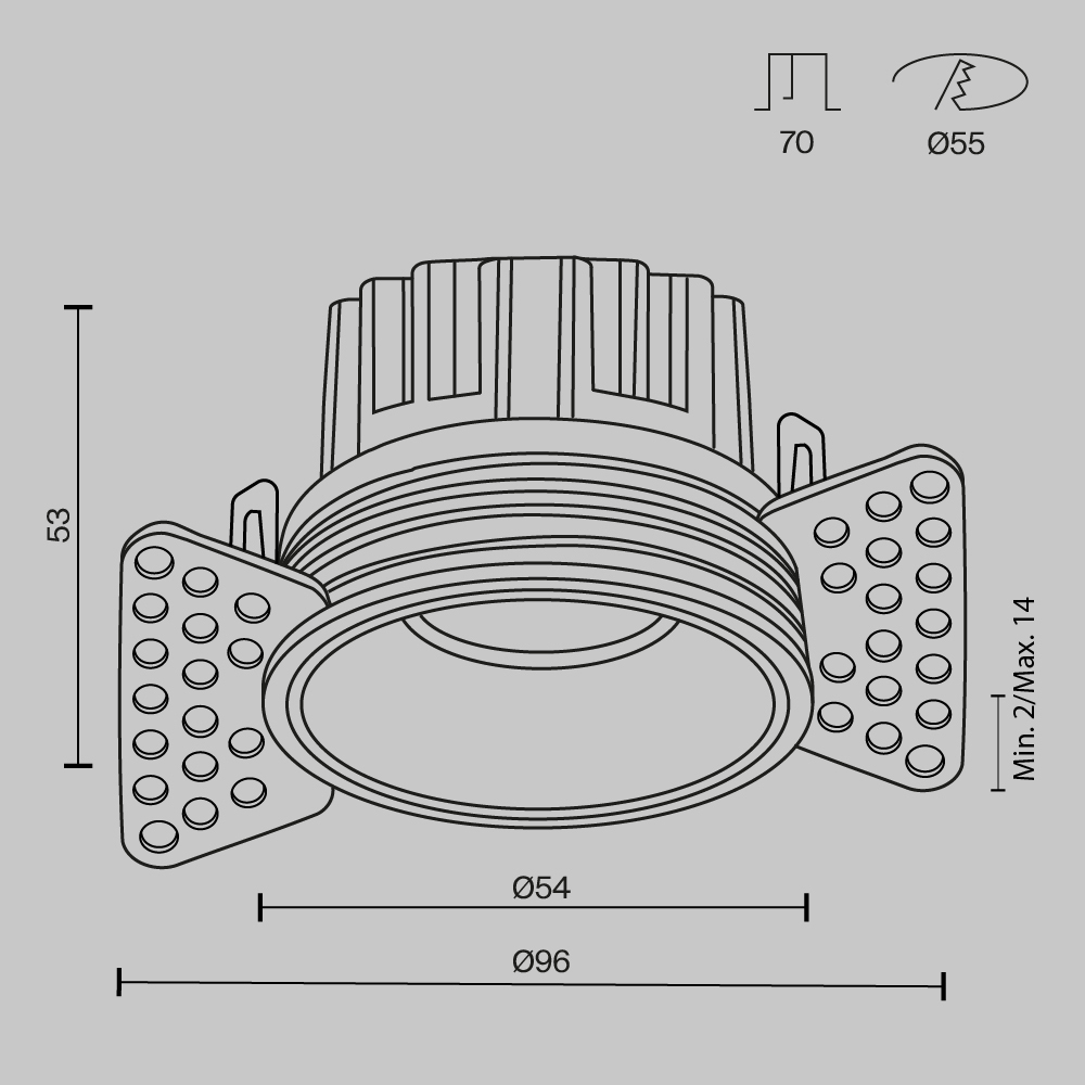 ROUND RECESSED SPOT WHITE