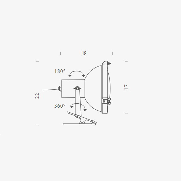 PROJECTEUR 165 PINCER CLIP