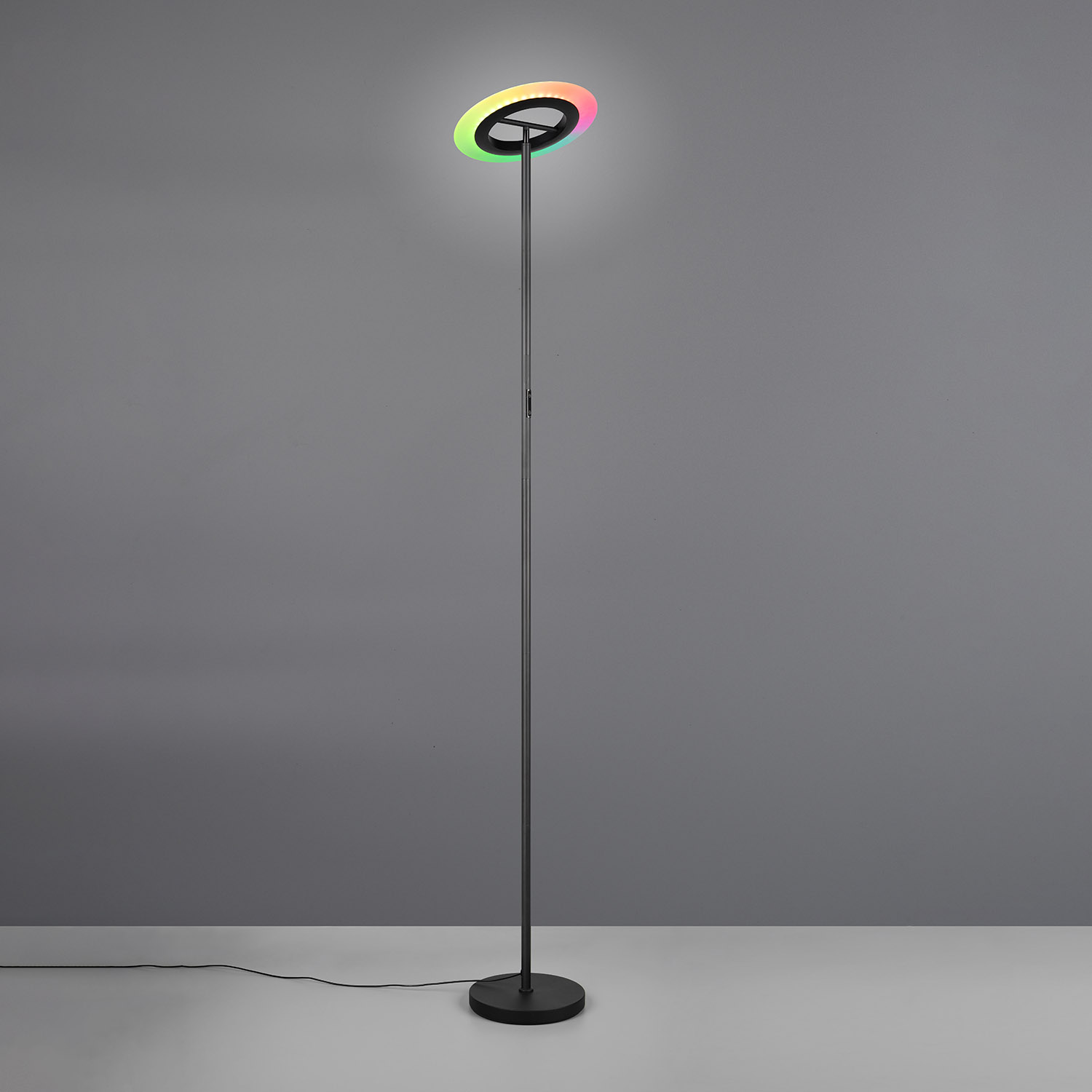 RGBW LED φωτιστικό δαπέδου RL Samba σε μαύρο ματ για ambient φωτισμό σαλονιού