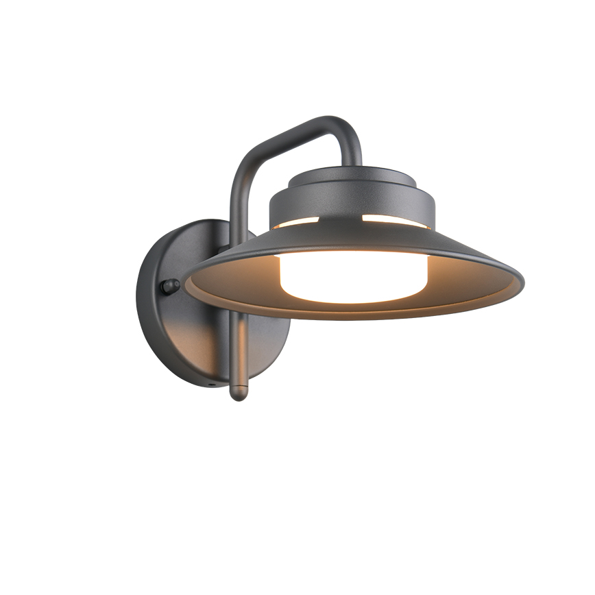 TRIO ATRATO Anthracite Grey φωτιστικό τοίχου εξωτερικού χώρου σε ανθρακί χρώμα με φωτισμό προς τα κάτω