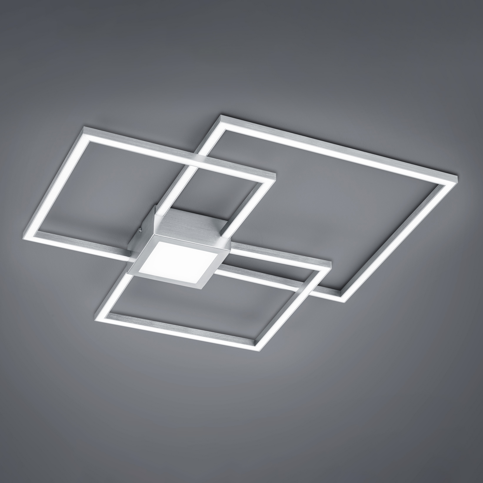 Hydra 3 Nickel Trio Lighting – Πλαφονιέρα οροφής LED 38W σε ματ νίκελ, minimal design, dimmable 3 επιπέδων