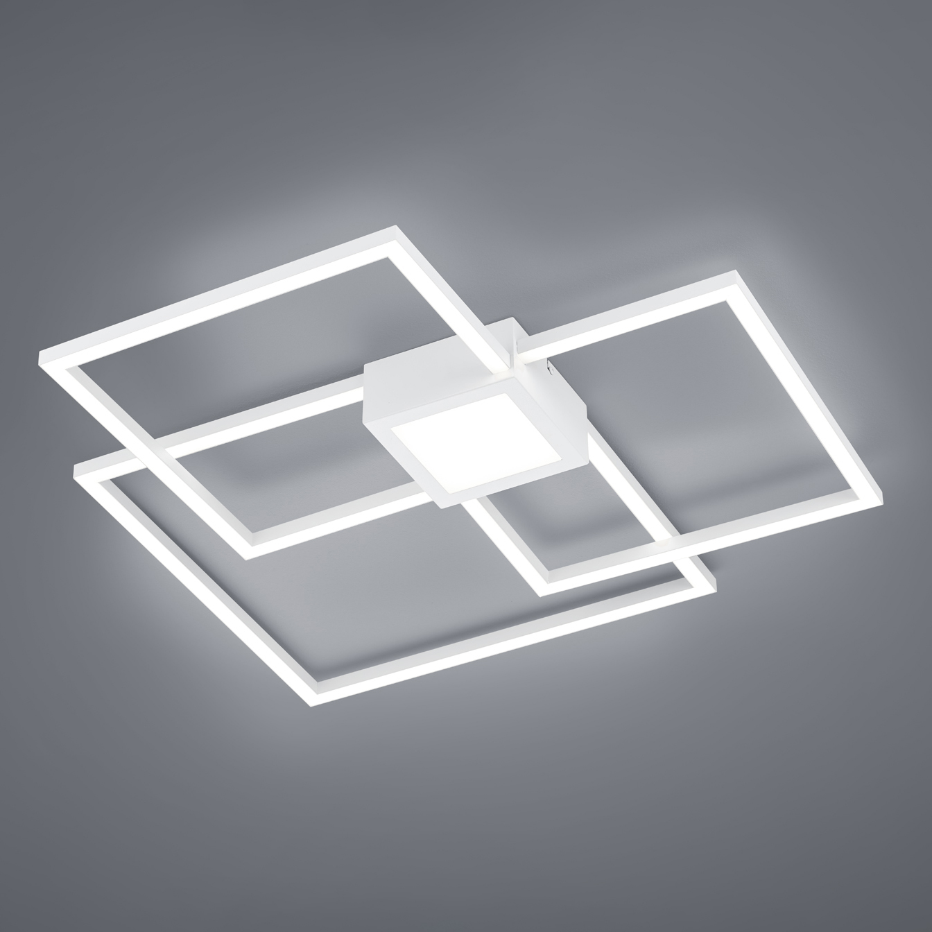 Hydra 3 White Trio Lighting – Λευκή πλαφονιέρα οροφής LED 38W (4000K), minimal design, dimmable 3 επιπέδων