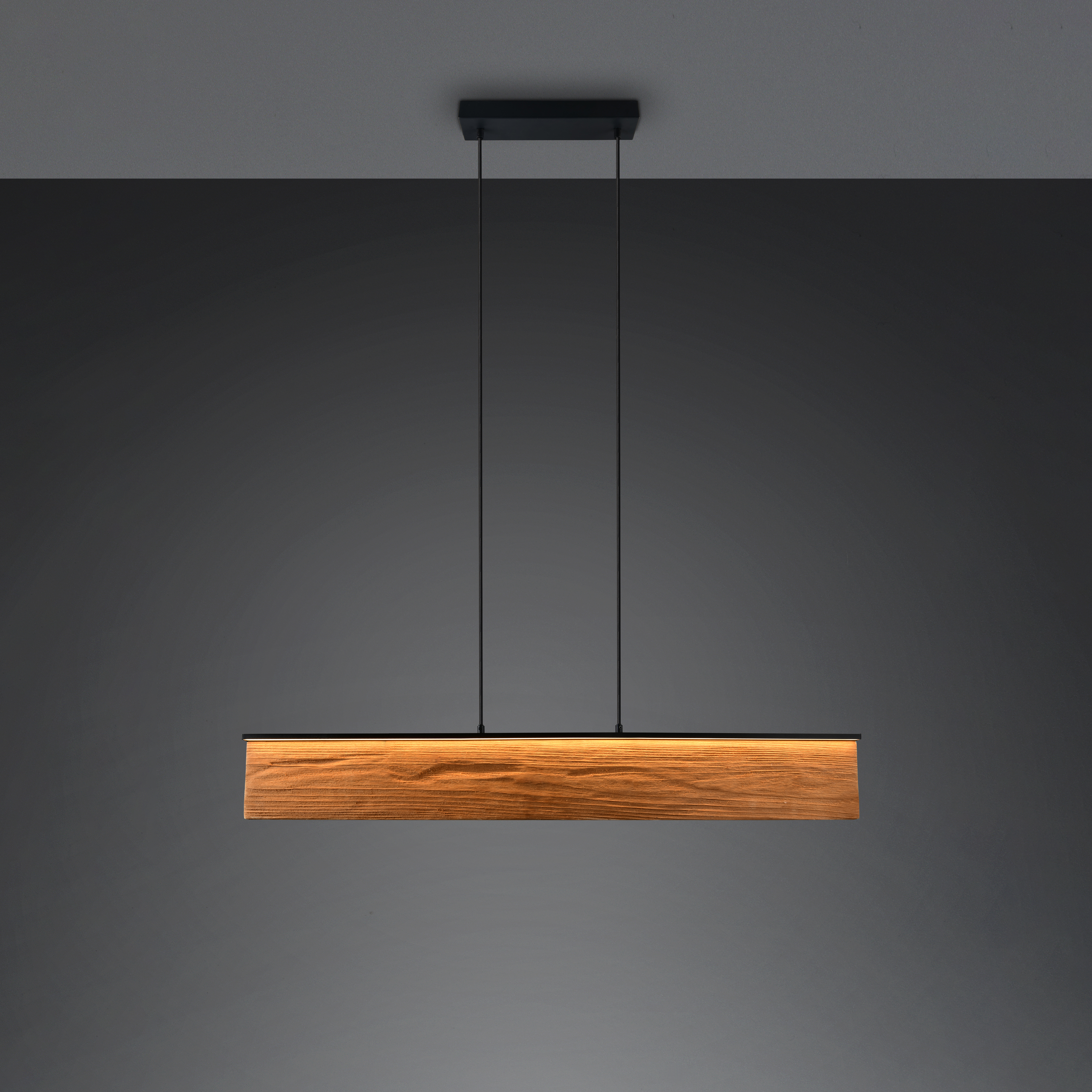 Trio Kalea κρεμαστό φωτιστικό LED με ξύλινη επιφάνεια και touch dimmer 4 επιπέδων