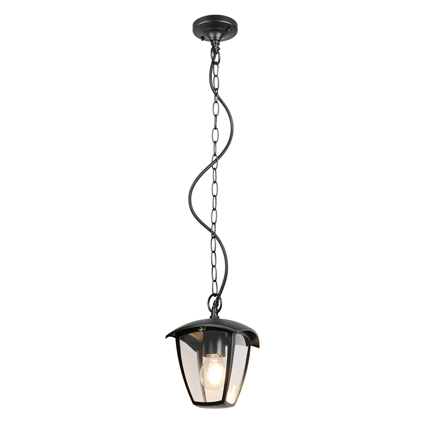 TRIO VENTA Black S μαύρο κρεμαστό φανάρι εξωτερικού χώρου IP44 σε κλασικό design