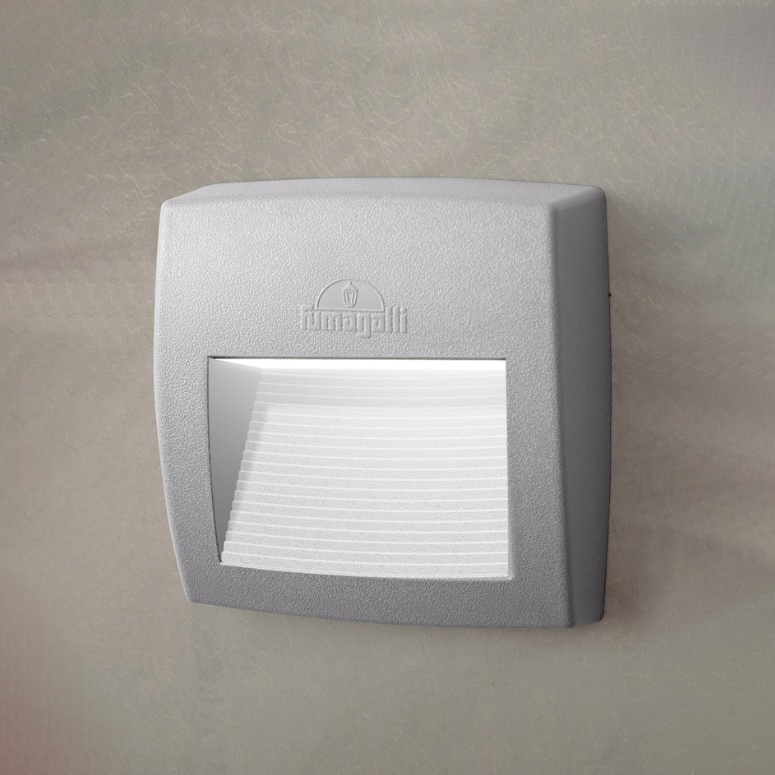 Γκρι απλίκα εξωτερικού χώρου Fumagalli Lorenza 150 με LED φωτισμό και προστασία IP55